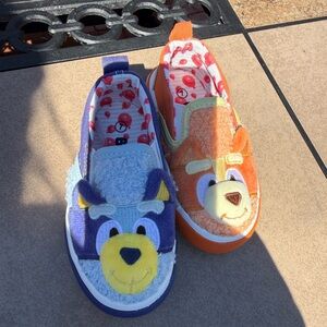 Kids Plush Character Slip-On Shoes - Purple & Orange